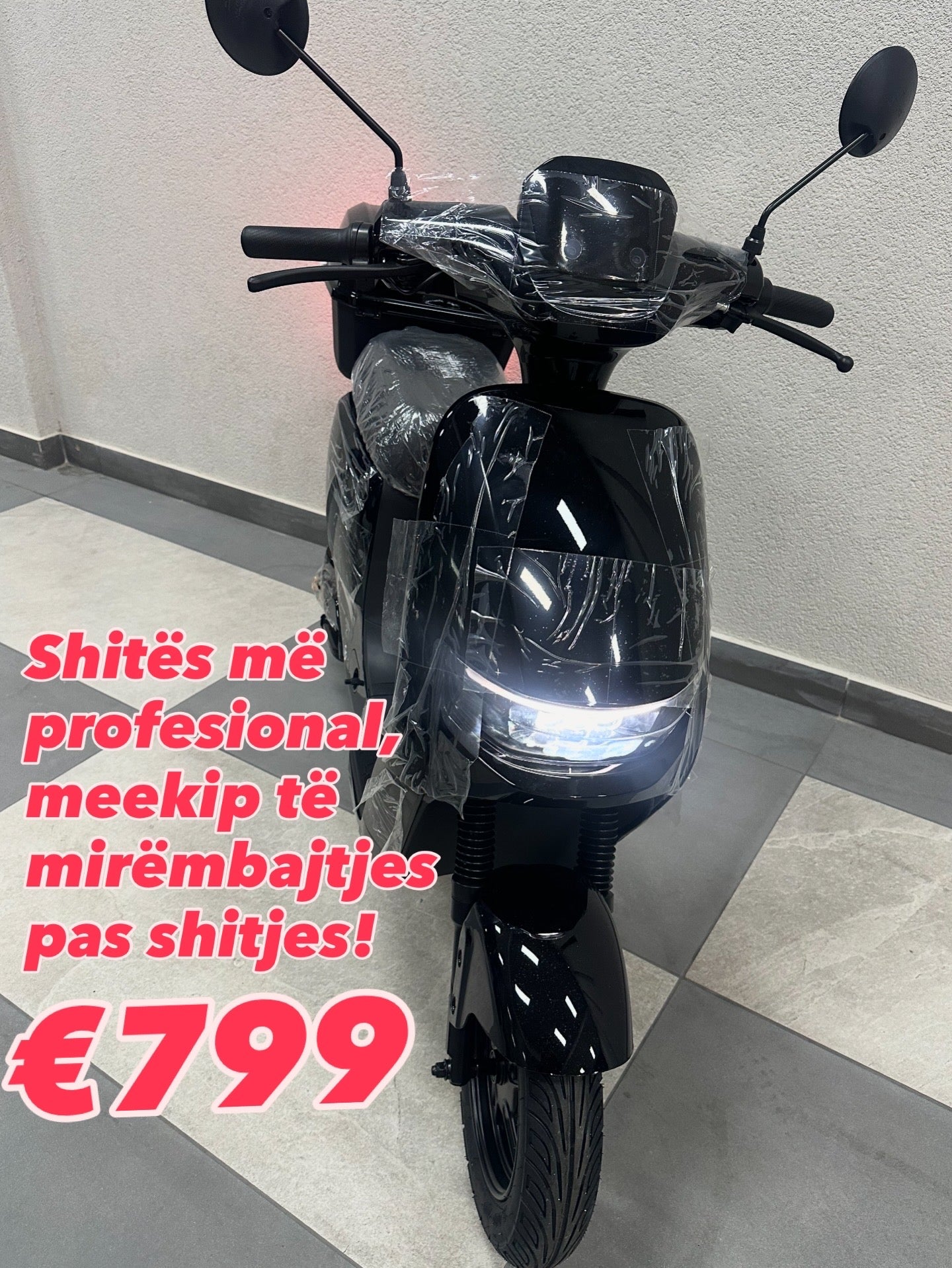 N9-1000W Skuter elektrik i mesëm, me bateri litium 72V 30Ah e shkëputshme